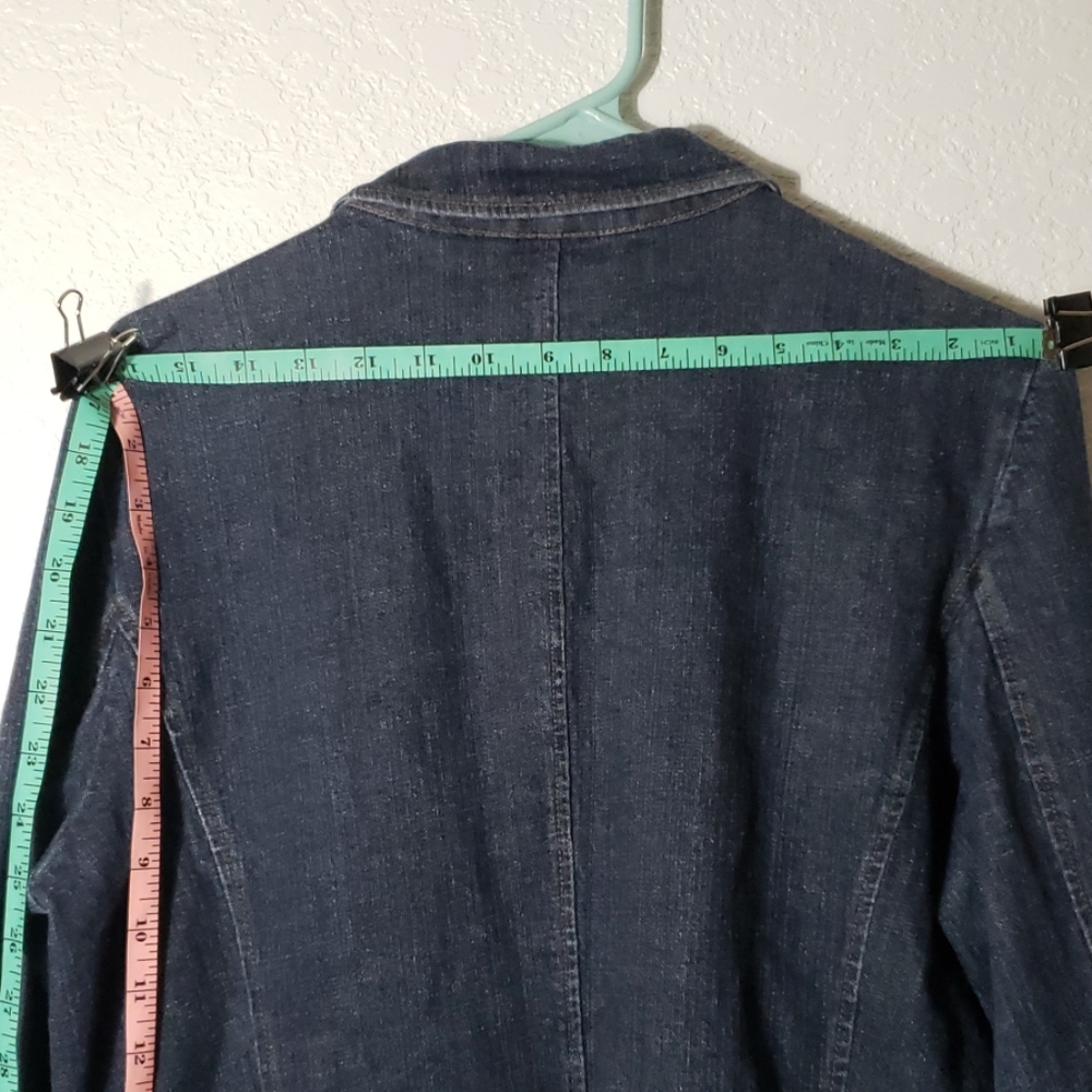 Bob Mackie Large Denim Blazer - Picture 6 of 7
